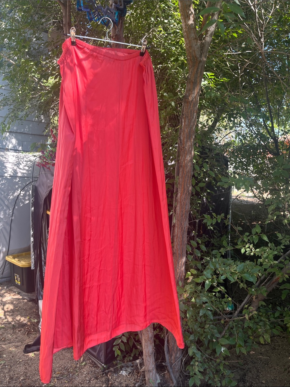 Calypso St. Barth Coral-Red Maxi Skirt